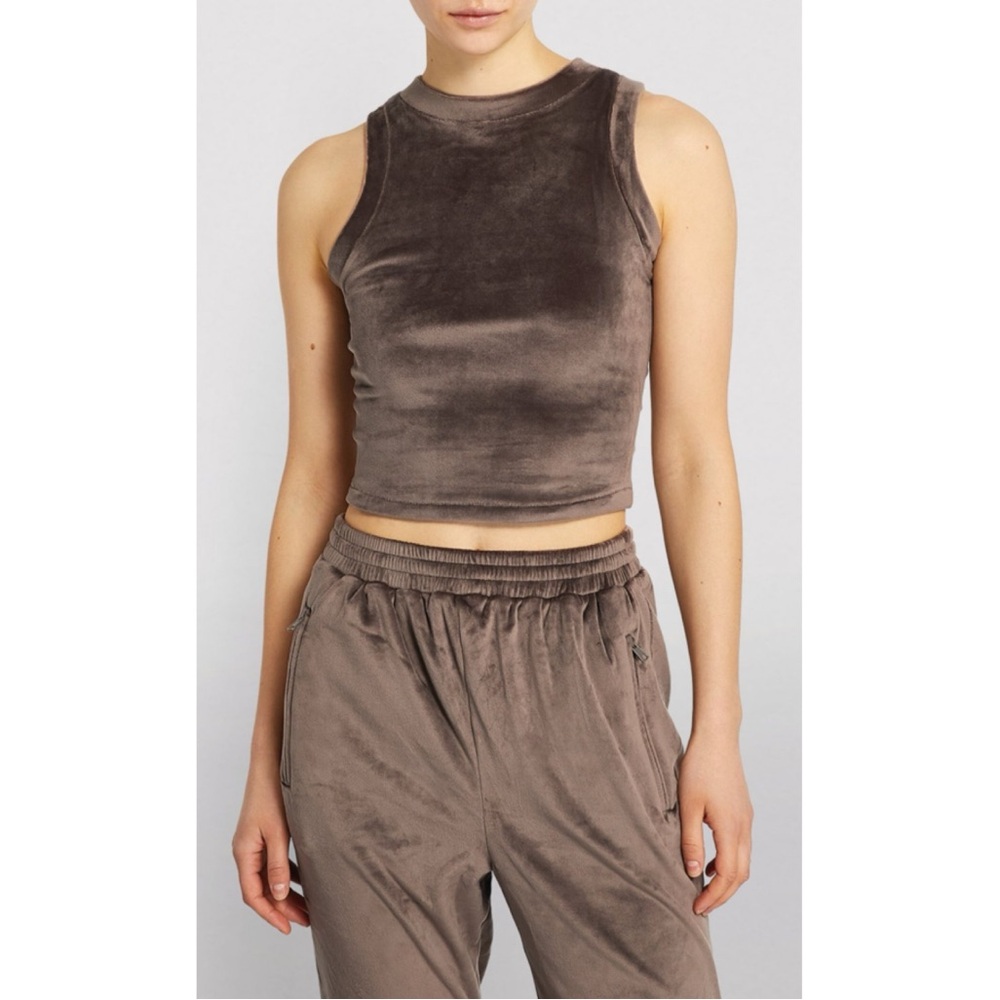 Skims Velour Crew Neck Tank Top